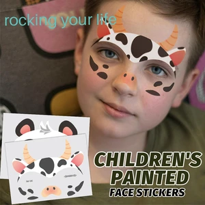 Cosmetics For Children Birthday Party Supplies Favors Dinosaur Tiger Paint for Kids Boys Girls Face Mask Tattoos for Kids