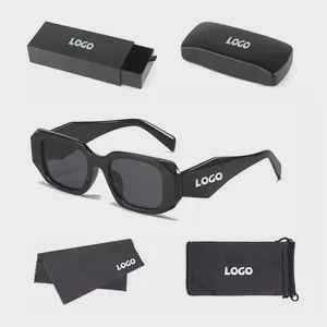 2026 Wholesale Sunglasses Branded Designer Glasses Custom Logo Black Sunglasses Women Small Frame Square Sunglasses Men