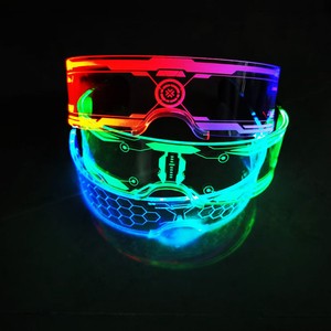 New Year Hot Selling Party Favor Funny Cool LED Rave Sunglasses Outdoor Technology Glasses