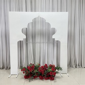 Luxury White Metal Door Wedding Stage Backdrop Decoration Event Decoration Supplies Wedding Stage Entrance Decoration
