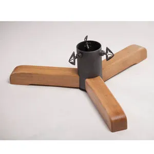 3 Side Base Wood And Metal Christmas Tree Stand Latest Design Modern Tree Stand for Christmas Tree Support