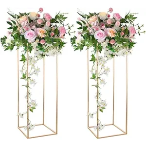 Metal Flower Stand for Wedding Party Event Decoration Wedding Table Centerpiece Decorative Artificial Flower Stand Set of 2