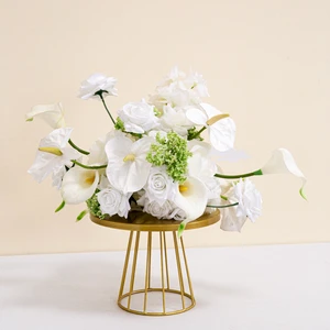 Luckygoods LFB2587-2 Artificial Flowers Wedding Decor White Rose Flower Ball Wedding Centerpieces Table Decorations
