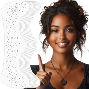 Custom Style Temporary Tattoo Freckle Sticker Girls Dancer Face Decoration Freckle Sticker Patch for Makeup Costume Parties
