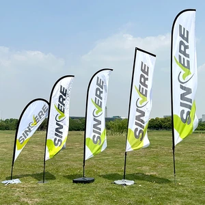 Custom Outdoor Flying Beach Flag Tearful Feather Business Ad Banner Promotional Flags & Banners