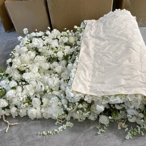 Flower Wall 8ft*8ft Flower Panel Wall Cloth Back White Customize Flower Wall for Wedding