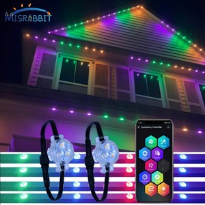 Misrabbit Hot Sale 12V 0.96W UCS2904 RGBW Christmas Permanent Outdoor Lighting with Aluminum Track IP68 Multi-year Use