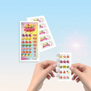 Free Design American Style Eco Friendly Pull Tab Bingo Cards Easy Peel Off Instant Win Prize