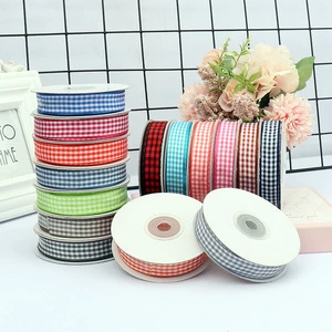 Wholesale Christmas Plaid Ribbon Lattice Christmas Ribbon Wire Edge for Party Decoration