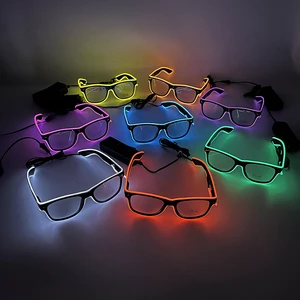 Festival Glowing Glasses With Lights Birthday Luminous LED Party Glasses Bar Club Props Fluorescent Neon Glasses Supplies