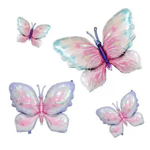1 M Thick Helium Fly Butterfly Shaped Foil Balloon For Happy Birthday Welcome Party Wedding And Baby's Room Decoration
