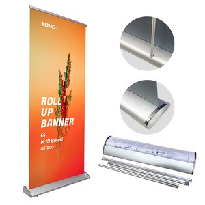 High Quality Outdoor Exhibit Display Roll Up Banner Stand Printing Aluminum Roll Up Boardbase Roll Up