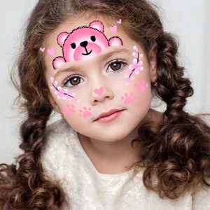 Latest Hot Selling Wholesale WaterTransfer Gold 3d Halloween Decor Masquerade Facemask Sexy Horror Tattoo Stickers