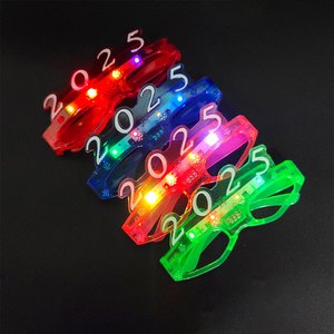 New Arrival Party Novelties Glasses Novelty Funny Glasses LED 2025 New Year Decorations Eyeglasses