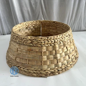 Handmade Vietnam Christmas Tree Stand Accessory Natural Water Hyacinth Hand-Woven Collar Christmas Tree Stand Accessories