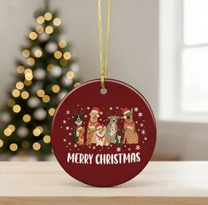 Christmas Tree Decoration Glass Ornaments Handmade Eco-friendly Round Hanging Ceramic Ornament