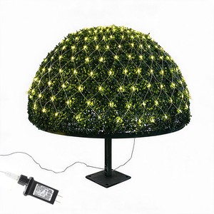 Shineknot LED Net Mesh String Light 1.5*1.5 2*2 3*3m Landscape Fairy Light Christmas Wedding Party Holiday Warm White PVC IP65