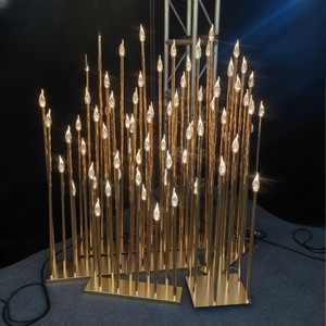 New Arrival Wedding Hall Luminous Iron Crystal Roadlight Ornament Stage Decorative Lights Decoration for Wedding Banquet Event