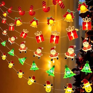 Holiday Party Decoration Light Led String Xmas Decorative Lights Copper Wire String Battery Operated Snow Man Christmas Lights