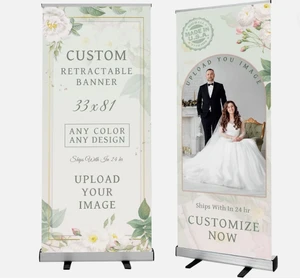 Wedding & Party Welcome Retractable Banner for Personal Events
