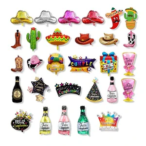MTF Wholesale Feliz Cumpleanos Star Balloon 18 Inch Party Balloon Set Shape Balloon for Decoration