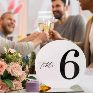 Acrylic Table Numbers Sign Transparent Seat Number Sign Base Party & Holiday Supplies Wedding Acrylic Table Card Decor Supplies