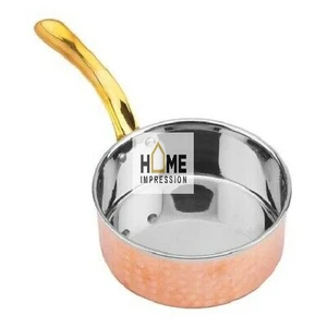 Copper Metal Luxury Fry Pan Handmade Indian Best Quality Fry Pan Decoration Party Wedding Fry Pans