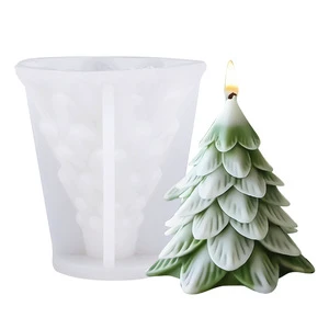 Christmas Tree Aromatherapy Candle Silicone Mould Christmas Diy Aroma Abrasive Tool Modern Minimalist Irregular Shape