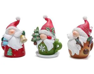 Christmas Desktop Decorations Resin Festival Mug and Dwarf Statues Ornaments for Home & Office Christmas Decorations