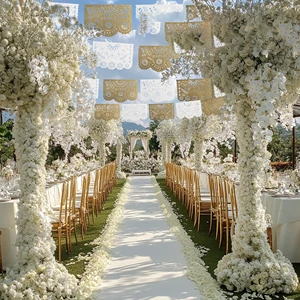White and Gold Papel Picado Banner Pack Tissue Paper Flag Designs Banner White Mexican Tissue Paper Banners for Parties Weddings