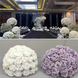 Wedding Flower Arrangements, Silk Wedding Table Decorations, Red and White Rose Centerpieces
