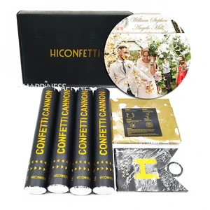 12Pcs Gold Confetti Cannon Balloons Banners Sets Birthday Party Decorations Black and Gold Confetti Balloon Kit