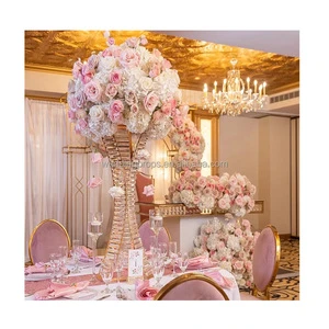 Gold/Silver Metal Flower Stand Wedding Table Centerpieces 30x80cm Diameter High