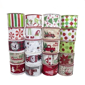 OKAY New Arrival 2.5 Inch Snowflake Wired Christmas Glitter Sliver Ribbon for Tree Topper Bow Gift Wrapping