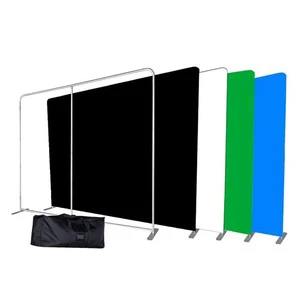 Whole Sale Advertising 10ft Trade Show Tension Fabric Photo Booth Photography Backdrop Stand