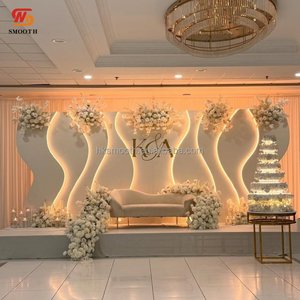 SMOOTH Hit 2026 3D Ripple light wave Acrylic backdrop Wedding stage background