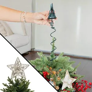 Christmas Tree Topper Holder Adjustable Metal Plastic Stand Cross-border New Christmas Decoration Support Rack