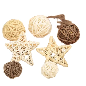 Handmade Rattan Christmas Ornaments Custom Holiday Decorations for Retail Brands and Seasonal Collections Vietnam