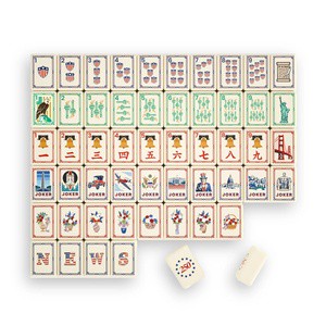 250th Anniversary Of The Founding Of The United States Acrylic American Mahjong Set Adult Entertainment Supplies Casino Gambling