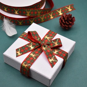 2025 Custom Printed 63mm Polyester Christmas Ribbon for Tree Decorating and Holiday Crafting