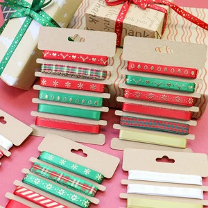 Luxury 9mm Gold Foil Merry Christmas Ribbon Wire Edge Polyester Satin Ribbon for Holiday Decoration