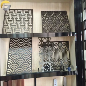 CL262 Laser Cut Metal Room Divider High Standard Metal Screen Custom Dubai Room Divider Screen Luxury Gold Screen Dividers
