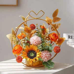 Hot Selling Luxury Wedding Table Decoration Accessories Ornaments Cheap Durable Gold Pot Vase Metal Flower Stand