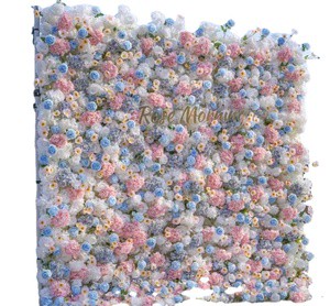 Nicro Wholesale High Quality Wedding Photo Background Event Decoration Home Party Stage Backdrop Colorful Artificial Flower Wall
