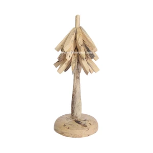 Natural Color Tamarind Wood Christmas Tree Stand and Decorative Accessory for Coaster