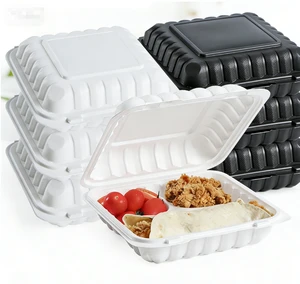 2026 Factory Wholesale High Quality MFPP Lunch Box Disposable Eco-friendly Biodegradable Bpa Free Clamshell Travel Food