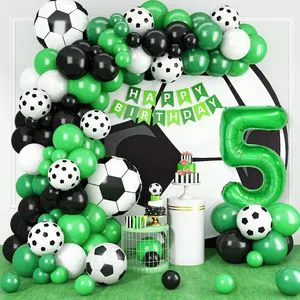 Wholesale Soccer Birthday Party Flag Set Football-Themed Balloon Arch Sports Arena Design Latex Balloons for Decor