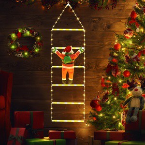 Customizable IP65 LED Christmas Waterproof String Lights Outdoor Decoration Santa Claus Theme Dimmable Adjustable Color