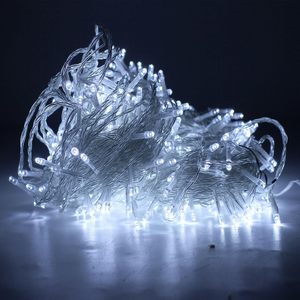 24V 100M LED Fairy String Lights 8 Modes Dimmable IP44 Plastic Garden Wedding Christmas Decor Lights With Memory Function
