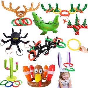 Custom Inflatable Ring Toss Throwing Circle Ferrule Toys for Party Game Props Halloween Christmas Day Inflated Decorations